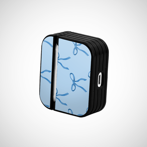 Baby Blue Bow Glass Airpods Pro 2 Case Covers
