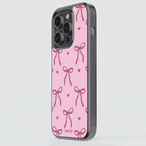 Hearts and Bow Glass Case