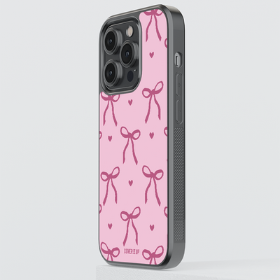 Hearts and Bow Glass Case