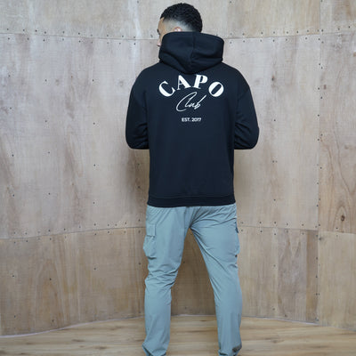 CAPO Club Relaxed Black Hoodie
