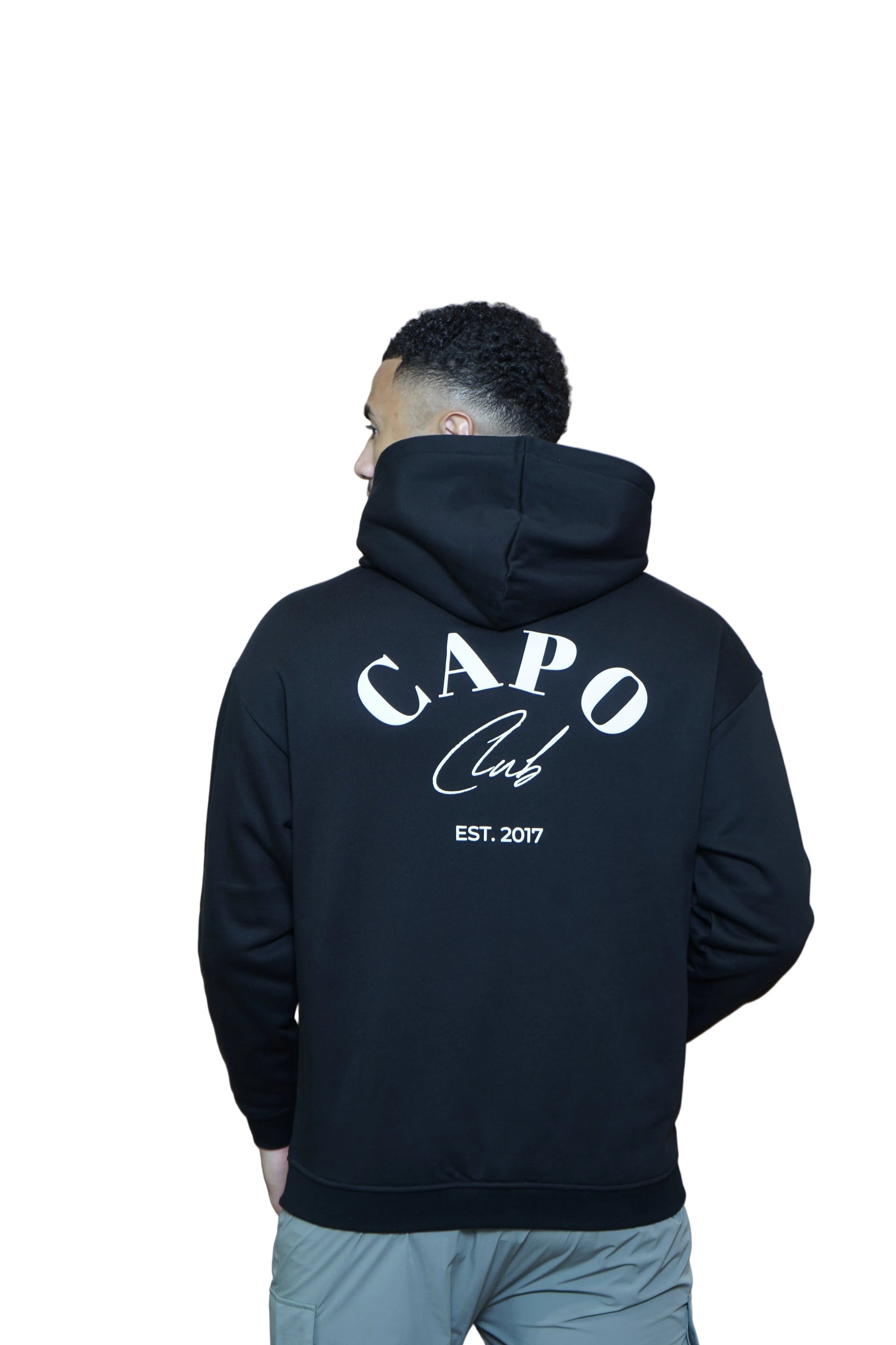 CAPO Club Relaxed Black Hoodie