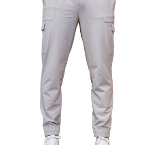 CAPO Smart Cuffed Light Grey Cargo Pants
