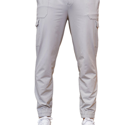 CAPO Smart Cuffed Light Grey Cargo Pants