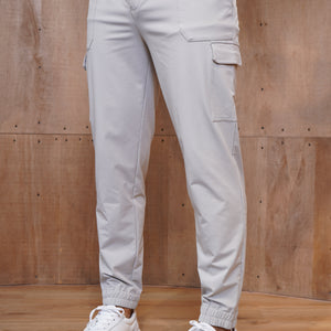 CAPO Smart Cuffed Light Grey Cargo Pants