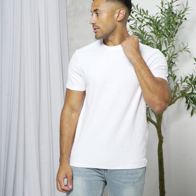 CAPO Basket Weave White T-Shirt