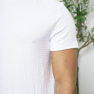 CAPO Basket Weave White T-Shirt