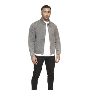 CAPO Washed Black Zip-Up Denim Jacket