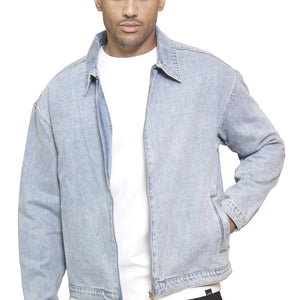 CAPO Denim Washed Blue Zip-Up Jacket