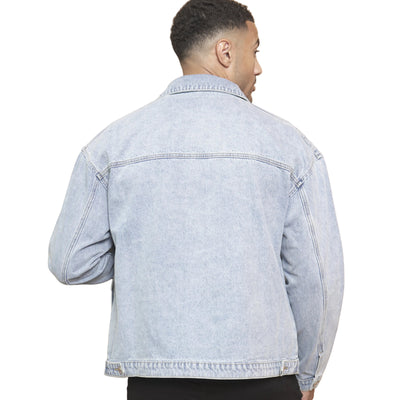 CAPO Denim Washed Blue Zip-Up Jacket