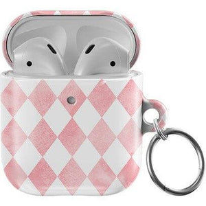 Queen of Diamonds | Pink Watercolor AirPods Case