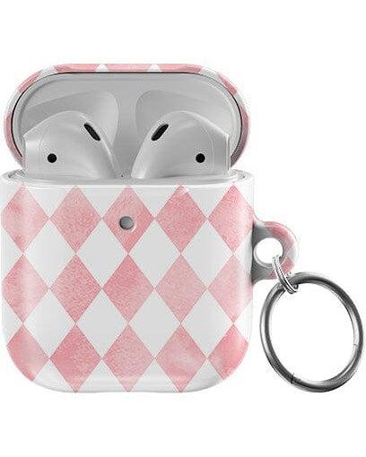 Queen of Diamonds | Pink Watercolor AirPods Case