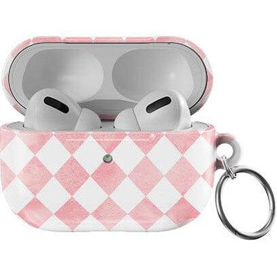 Queen of Diamonds | Pink Watercolor AirPods Case
