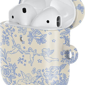 Cupid's Canvas | Periwinkle Floral AirPods Case