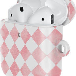 Queen of Diamonds | Pink Watercolor AirPods Case