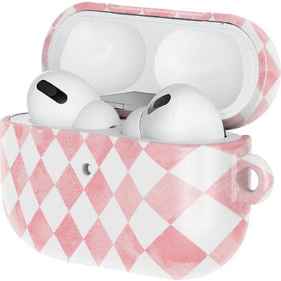 Queen of Diamonds | Pink Watercolor AirPods Case