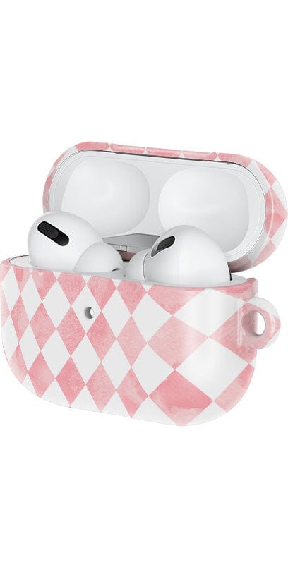 Queen of Diamonds | Pink Watercolor AirPods Case