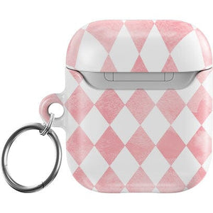 Queen of Diamonds | Pink Watercolor AirPods Case