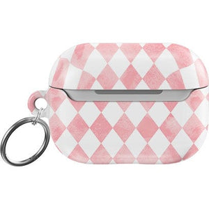 Queen of Diamonds | Pink Watercolor AirPods Case