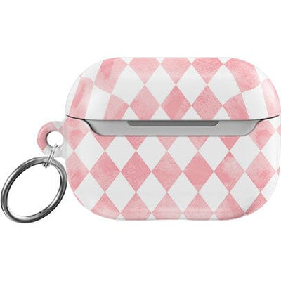 Queen of Diamonds | Pink Watercolor AirPods Case