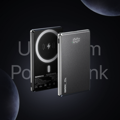 Remax® Ultra-Slim Magnetic Magsafe 20W Wireless Battery Power Bank - 5000mAh