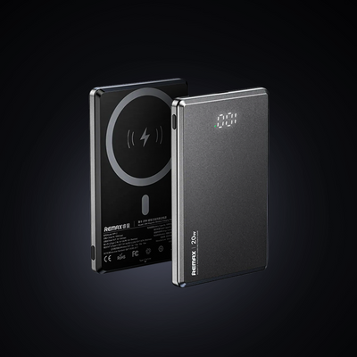 Remax® Ultra-Slim Magnetic Magsafe 20W Wireless Battery Power Bank - 5000mAh