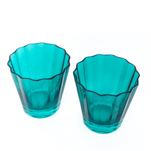Estelle Colored Sunday Low Balls - Set of 2 {Emerald Green}