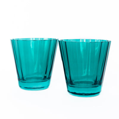 Estelle Colored Sunday Low Balls - Set of 2 {Emerald Green}