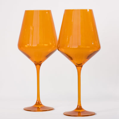 Estelle Colored Wine Stemware - Set of 2 {Butterscotch}