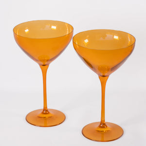 Estelle Colored Martini Glass - Set of 2 {Butterscotch}