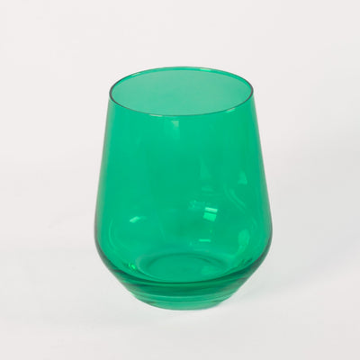 Estelle Colored Wine Stemless - Set of 6 {Kelly Green}