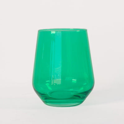 Estelle Colored Wine Stemless - Set of 6 {Kelly Green}