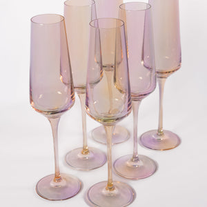 Estelle Colored Champagne Flute - Set of 6 {Iridescent}