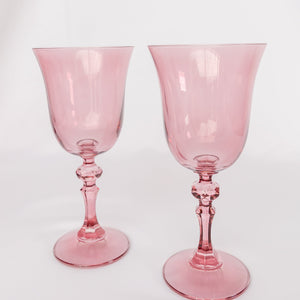 Estelle Colored Regal Goblet - Set of 2 {Rose}