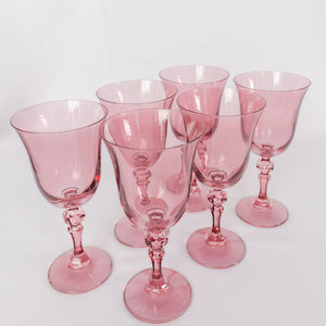 Estelle Colored Regal Goblet - Set of 6 {Rose}