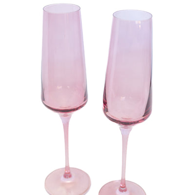 Estelle Colored Champagne Flute - Set of 2 {Rose}
