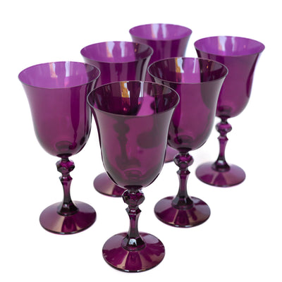 Estelle Colored Regal Goblet - Set of 6 {Amethyst}