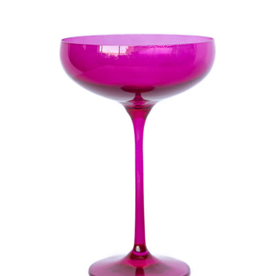 Estelle Colored Champagne Coupe Stemware - Set of 2 {Viva Magenta (Our Fuchsia)}