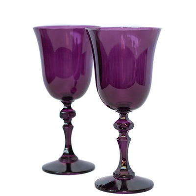 Estelle Colored Regal Goblet - Set of 2 {Amethyst}