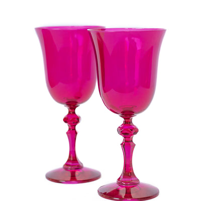 Estelle Colored Regal Goblet - Set of 2 {Viva Magenta (Our Fuchsia)}
