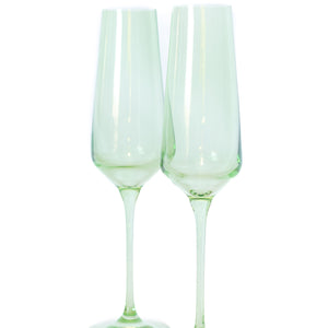 Estelle Colored Champagne Flute - Set of 2 {Mint Green}