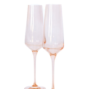 Estelle Colored Champagne Flute - Set of 6 {Blush Pink}