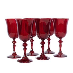 Estelle Colored Regal Goblet - Set of 6 {Red}