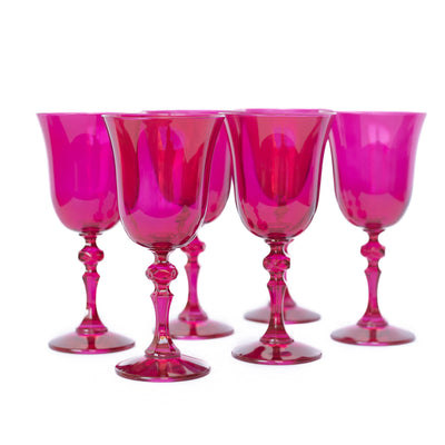 Estelle Colored Regal Goblet - Set of 6 {Viva Magenta (Our Fuchsia)}