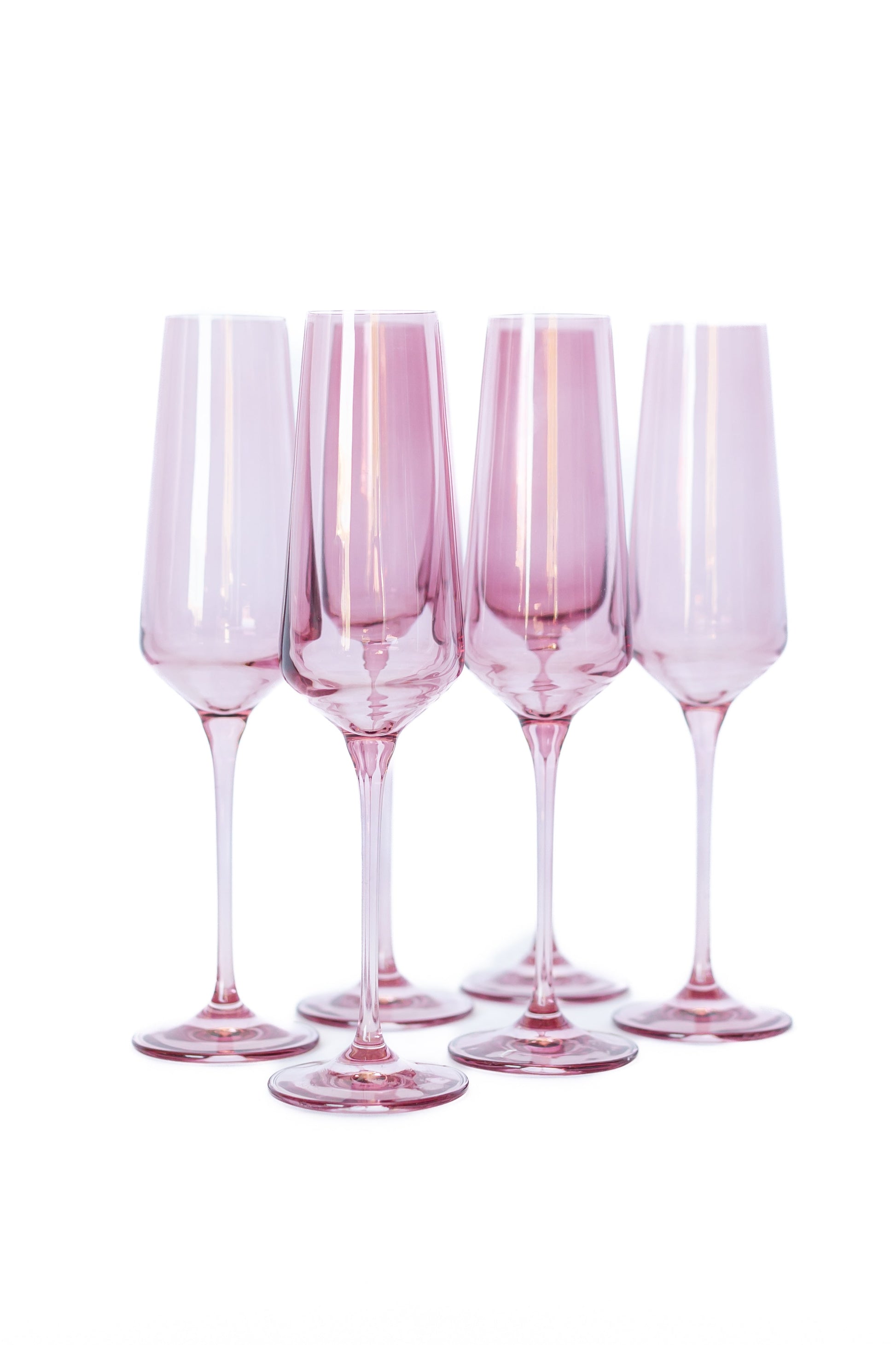 Estelle Colored Champagne Flute - Set of 6 {Rose}