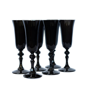 Estelle Colored Regal Flute - Set of 6 {Black}