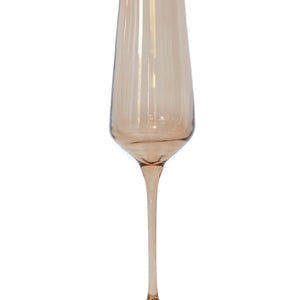 Estelle Colored Champagne Flute - Set of 2 {Mocha Mousse (Our Amber Smoke)}