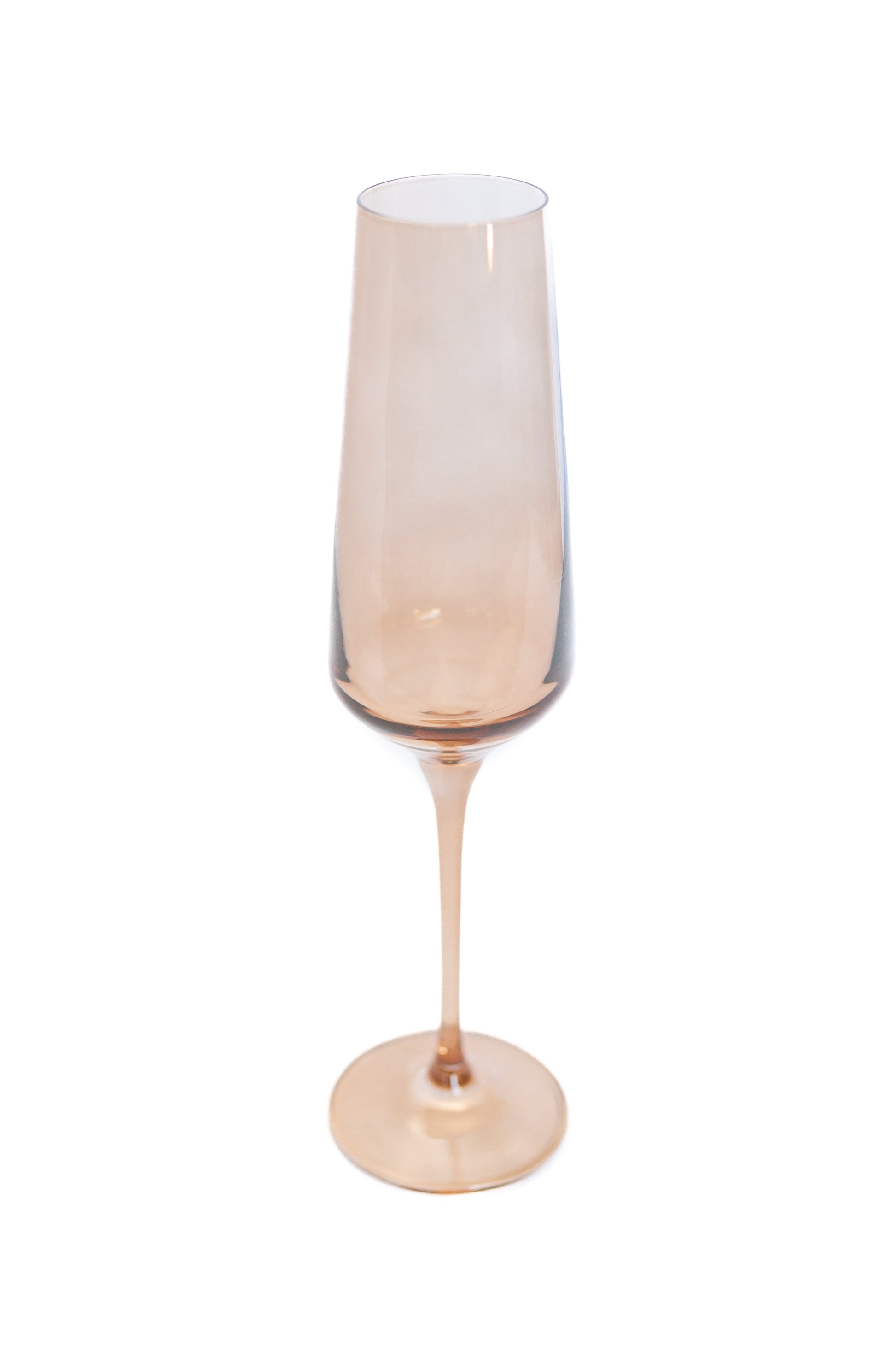 Estelle Colored Champagne Flute - Set of 2 {Mocha Mousse (Our Amber Smoke)}