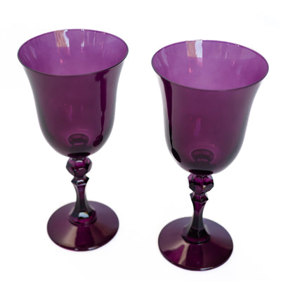 Estelle Colored Regal Goblet - Set of 2 {Amethyst}