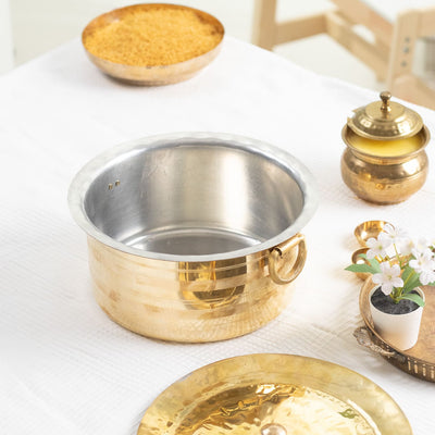 Brass Patila / Milk Topia- Naturally non stick , Non Toxic, Teflon Free