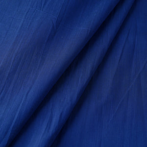 Blue - Elegant Slub Silk Plain Fabric 02